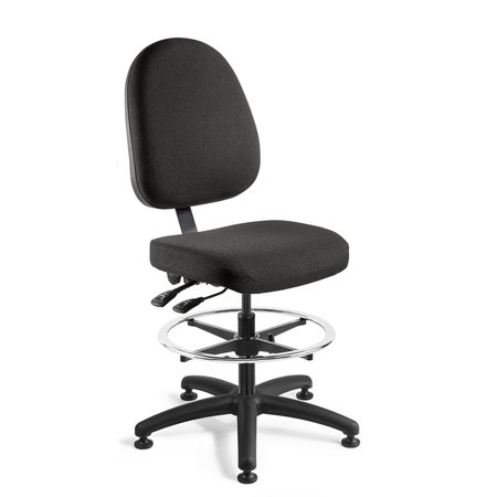 BEVCO Integra Tall Height Black Fabric Chair wLarge Back, Adjustable Seat  Back Tilt 6501-BKF